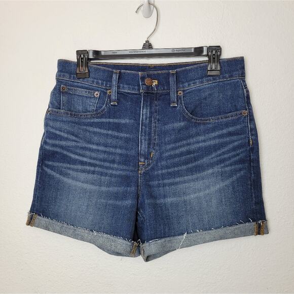 J CREW Classic Denim Jean Short In Pacific Blue Wash High Rise Size 27 - Picture 2 of 9